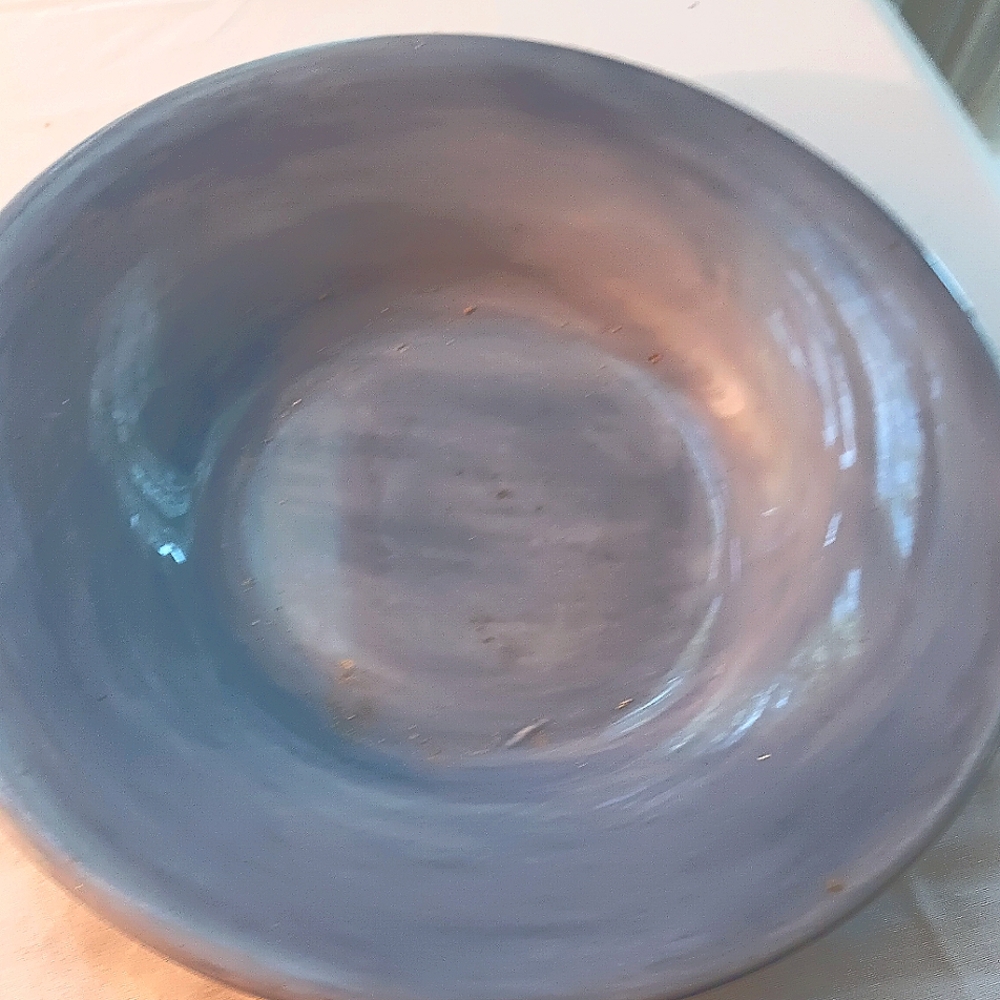 Pottery Barn Sausalito dinner plate in slate blue